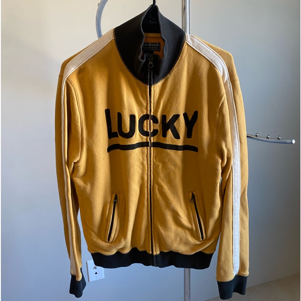 Mens Lucky Brand Vintage Zip up Hoodie